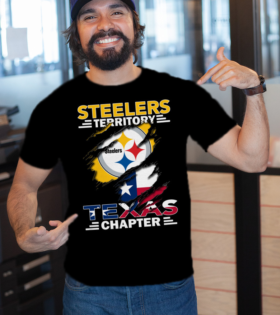 Steelers Territory Texas Chapter Steelers Logo Texas Flag T-Shirt
