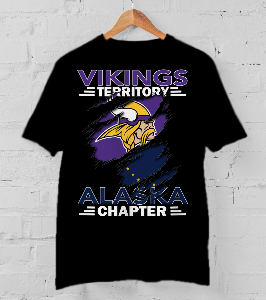 Minnesota Vikings Fan Club Alaska Chapter Flag T-Shirt