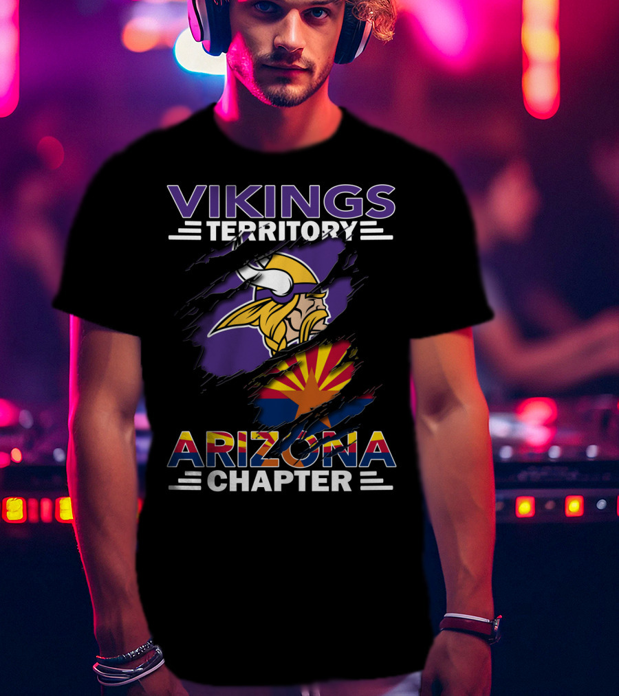 Vikings Territory Arizona Chapter Minnesota Football Fan Club Representation T-Shirt