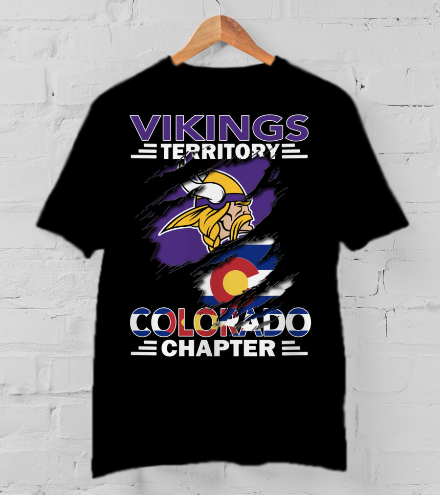 Vikings Territory Colorado Chapter Minnesota Norsemen Football Fan Club T-Shirt