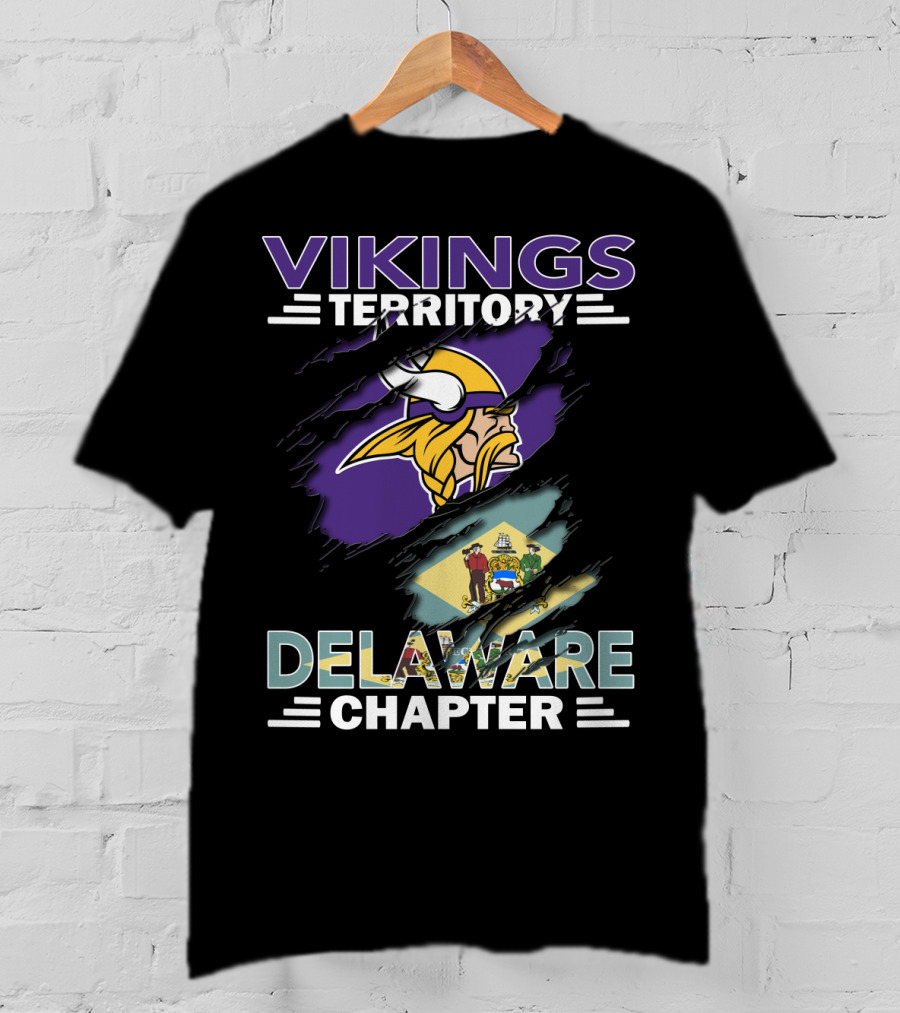 Vikings Territory Delaware Chapter NFL Fan Club Representation T-Shirt