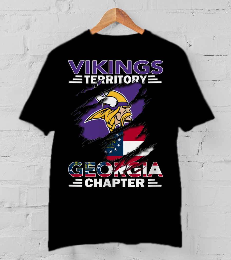 Vikings Territory Georgia Chapter Flag Pride T-Shirt