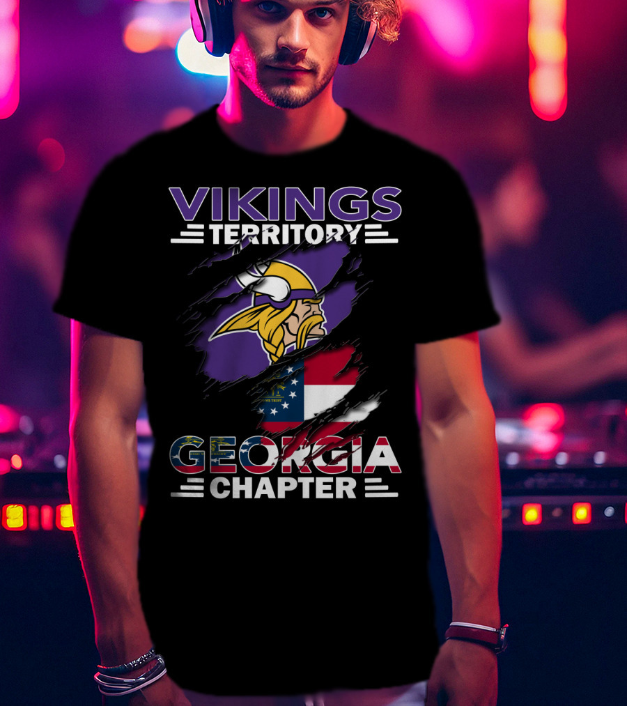 Vikings Territory Georgia Chapter Flag Pride T-Shirt