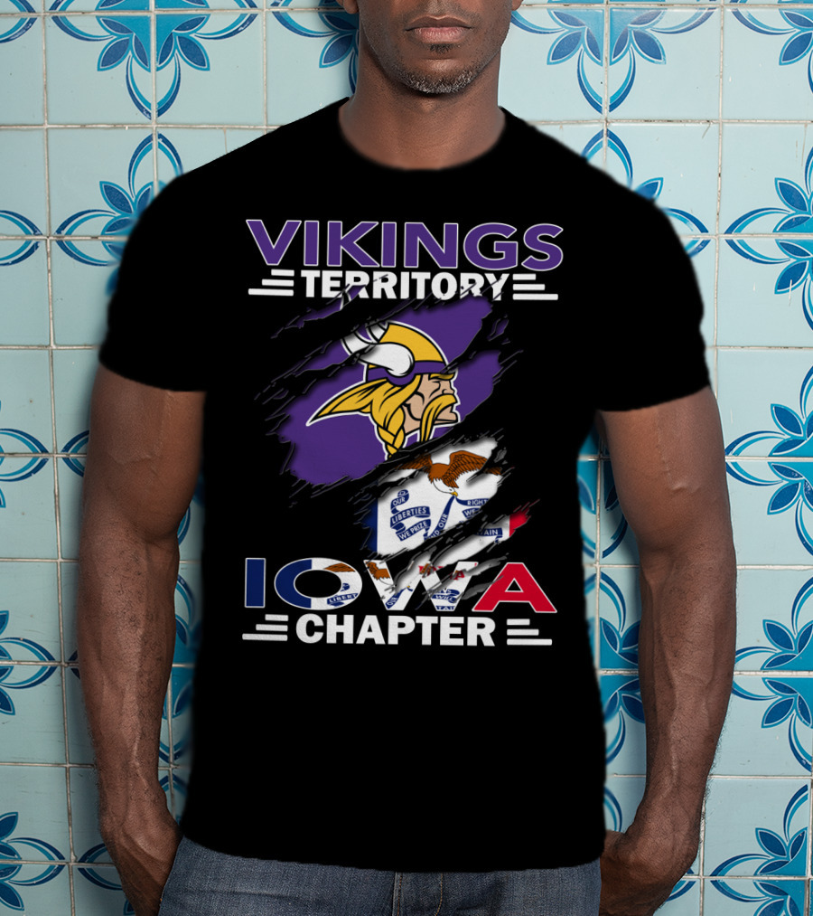 Vikings Territory Iowa Chapter Minnesota NFL Football Fan Club T-Shirt