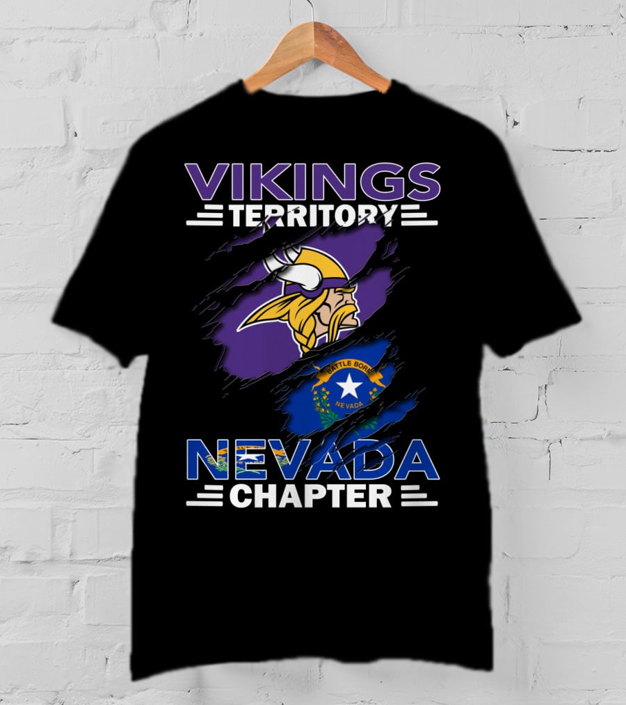 Vikings Territory Nevada Chapter Battle Born Emblem T-Shirt