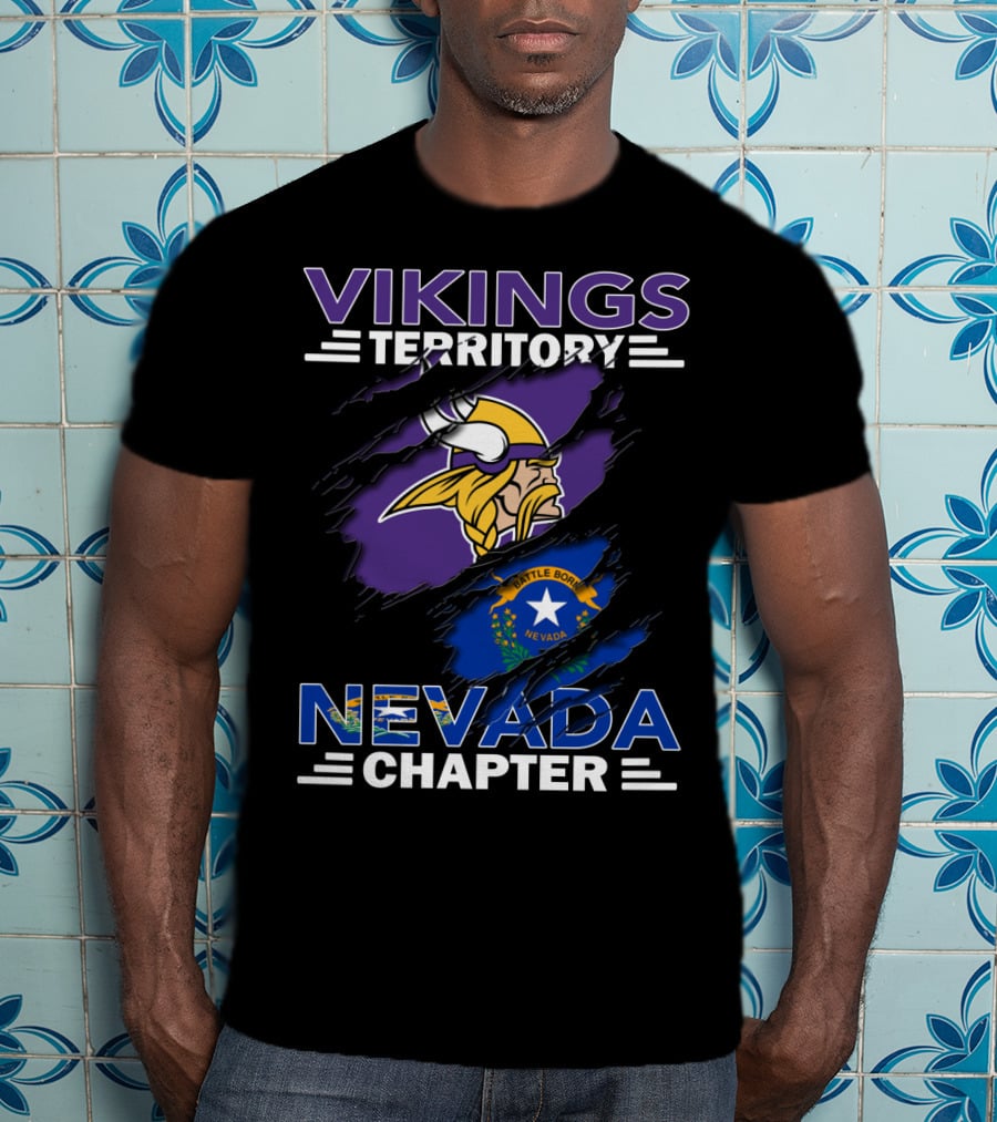 Vikings Territory Nevada Chapter Battle Born Emblem T-Shirt