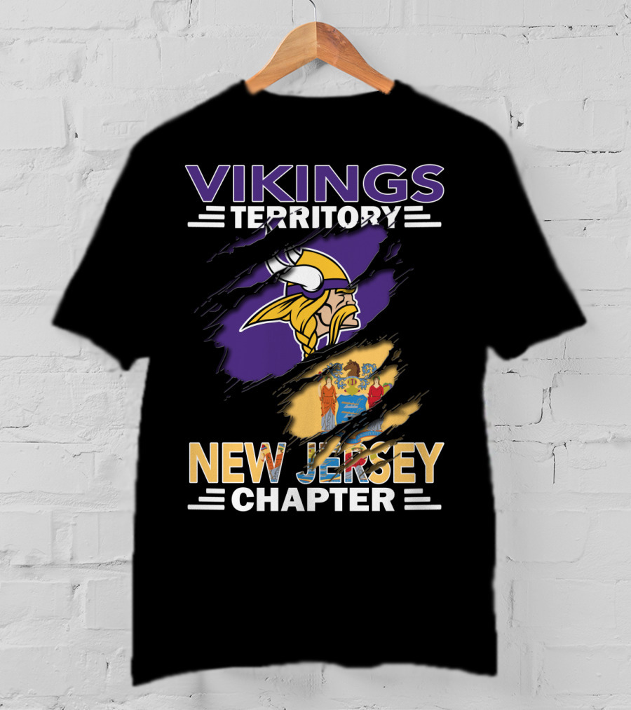 Vikings Territory New Jersey Chapter Nordic Pride State Integration T-Shirt
