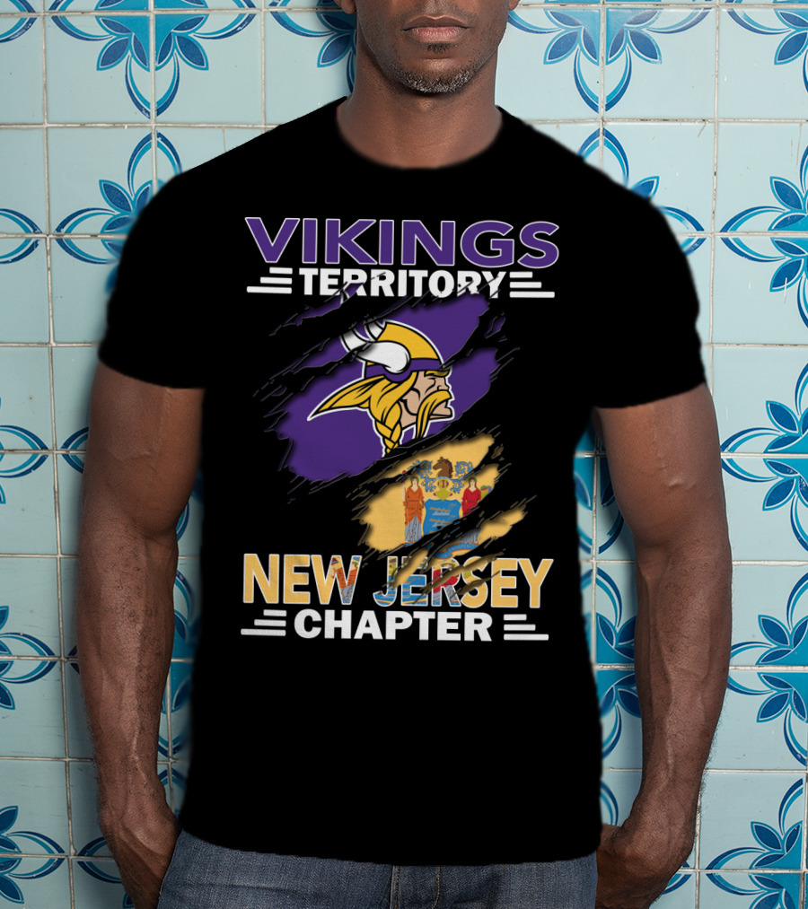 Vikings Territory New Jersey Chapter Nordic Pride State Integration T-Shirt