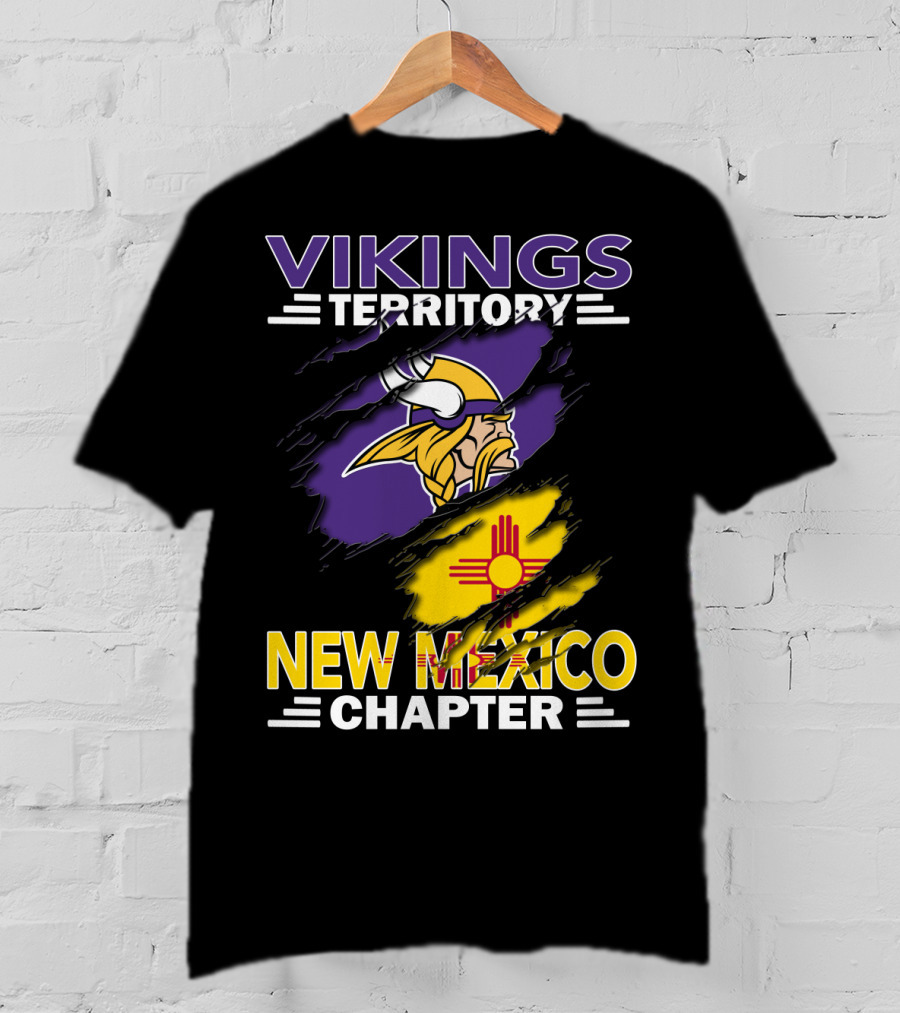 Vikings Territory New Mexico Chapter Minnesota Vikings New Mexico Flag T-Shirt