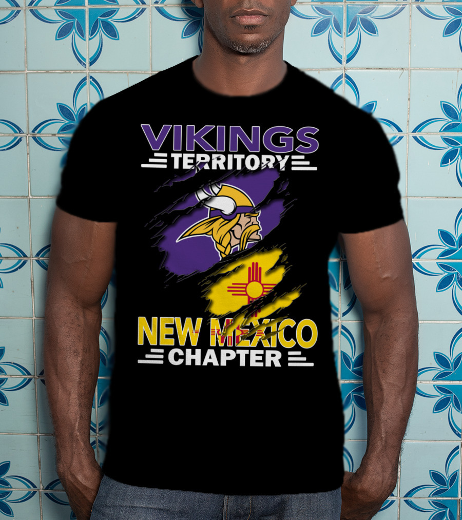 Vikings Territory New Mexico Chapter Minnesota Vikings New Mexico Flag T-Shirt