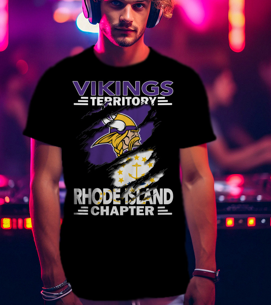 Vikings Territory Rhode Island Chapter Minnesota Football Fan Club T-Shirt