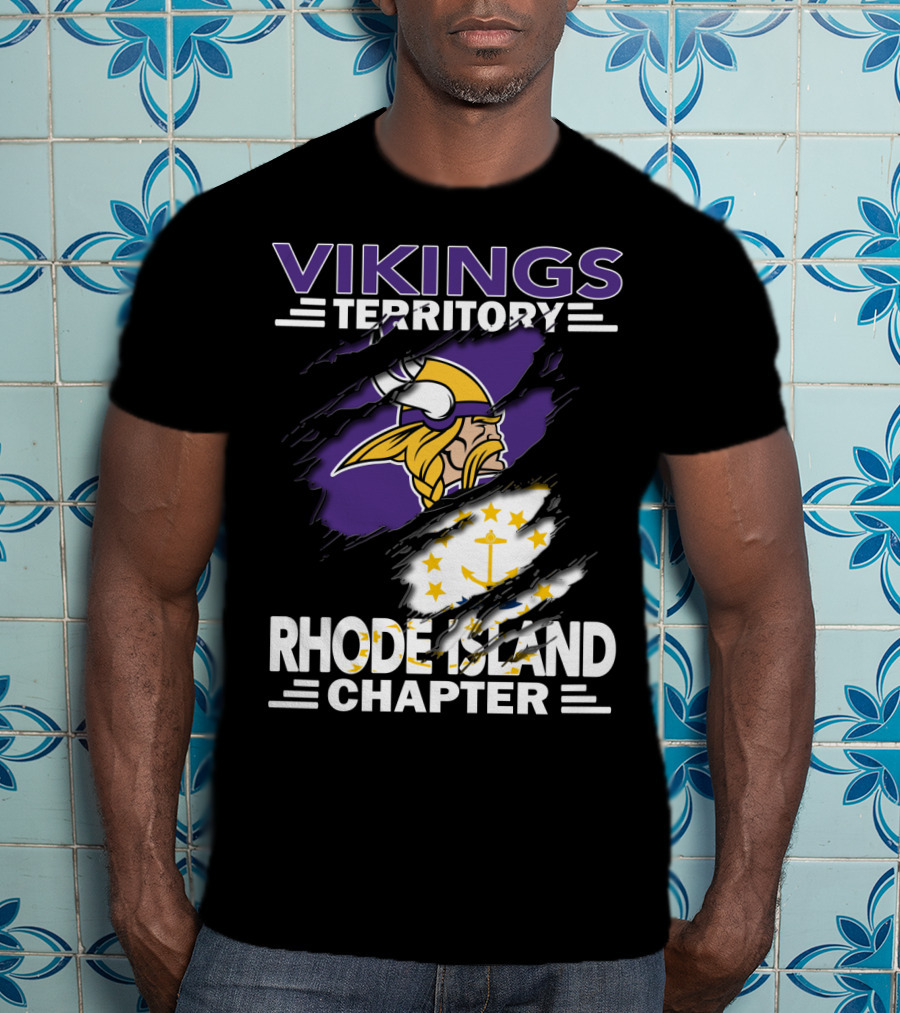 Vikings Territory Rhode Island Chapter Minnesota Football Fan Club T-Shirt