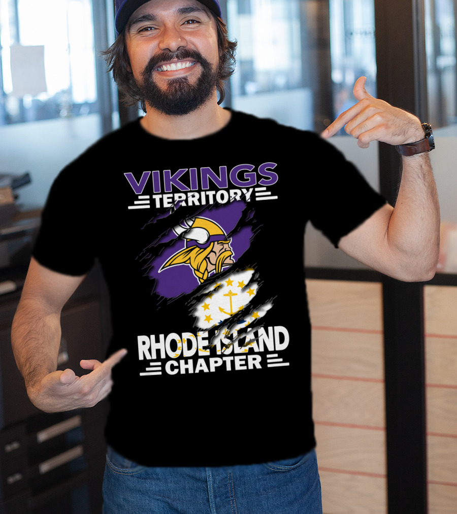 Vikings Territory Rhode Island Chapter Minnesota Football Fan Club T-Shirt