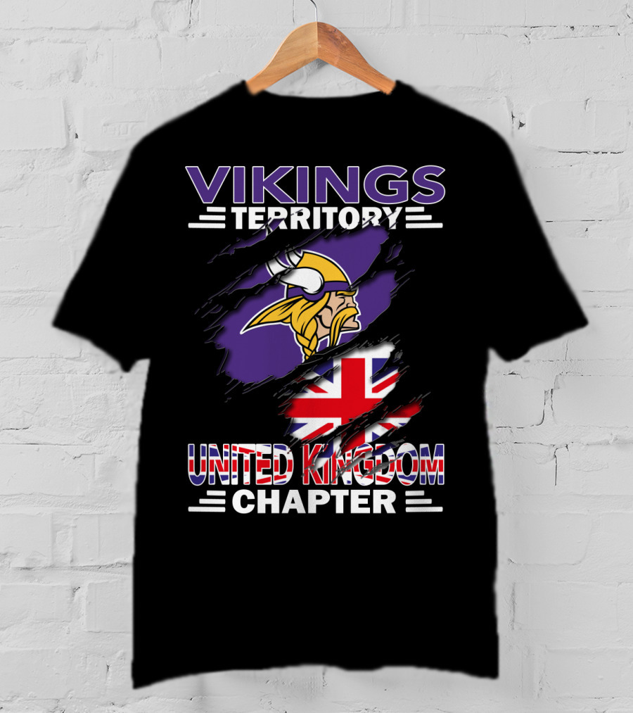 Vikings Territory United Kingdom Chapter Union Jack T-Shirt