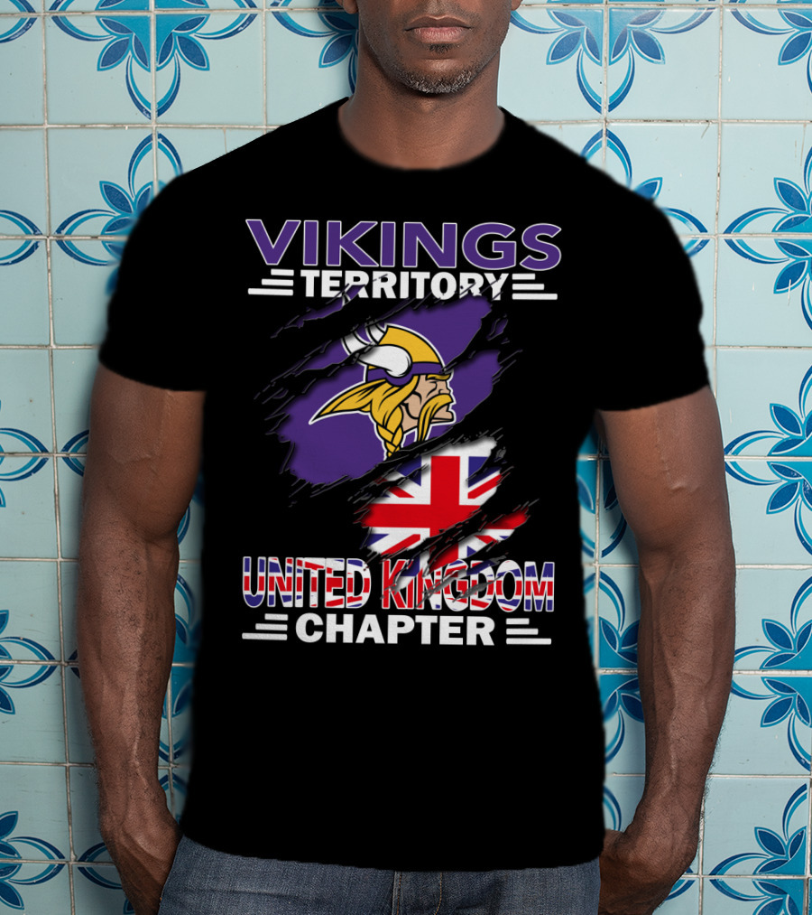 Vikings Territory United Kingdom Chapter Union Jack T-Shirt