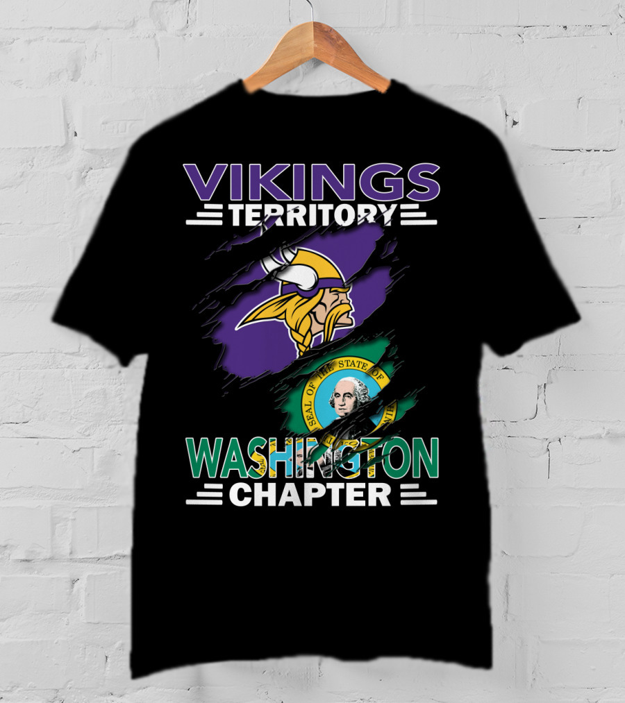 Vikings Territory Washington Chapter Seal Of The State Of Washington Viking T-Shirt