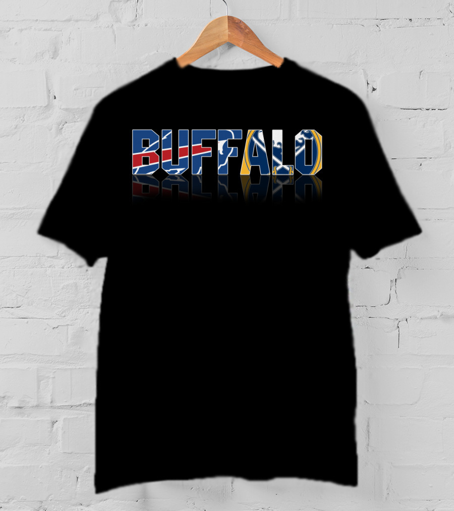 Buffalo City Sports Blue Red Yellow Buffalo T-Shirt