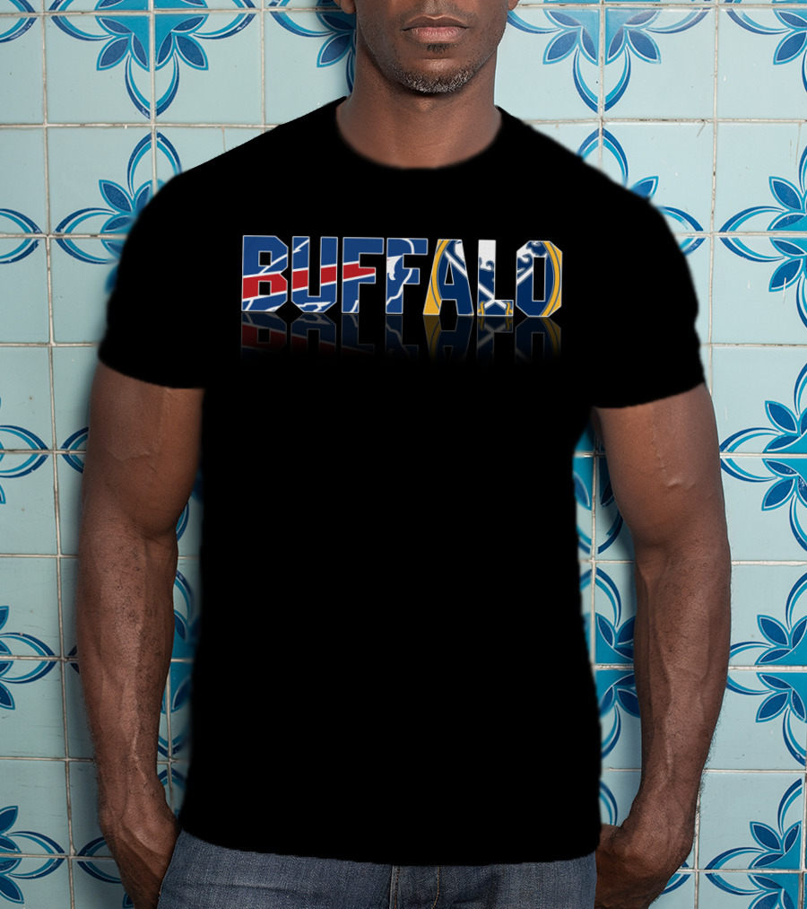 Buffalo City Sports Blue Red Yellow Buffalo T-Shirt