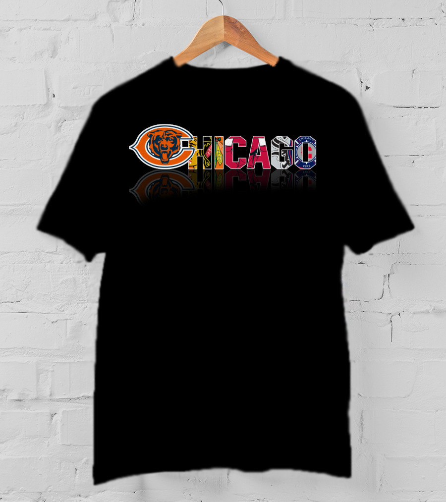 Chicago Bears Blackhawks Bulls Cubs Fire Sports T-Shirt