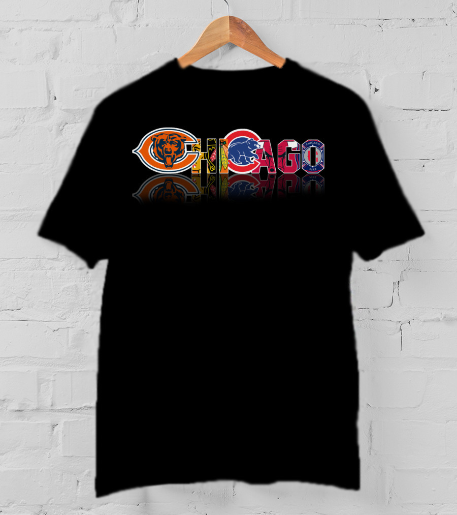 Chicago Bears Blackhawks Cubs Bulls Fire Sports T-Shirt