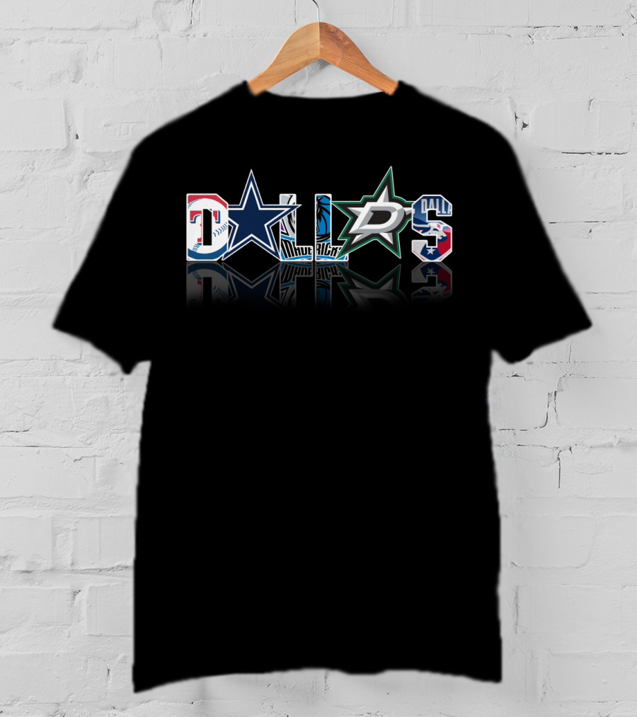 Dallas Cowboys Rangers Mavericks Stars Texas Sports Icons T-Shirt