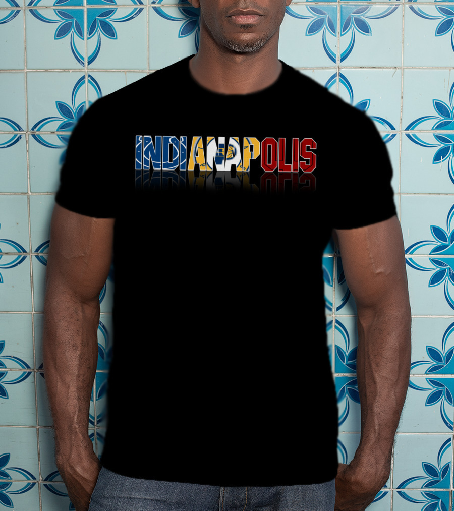 Indianapolis City Sports Teams Colts Pacers Colors And Reflection T-Shirt
