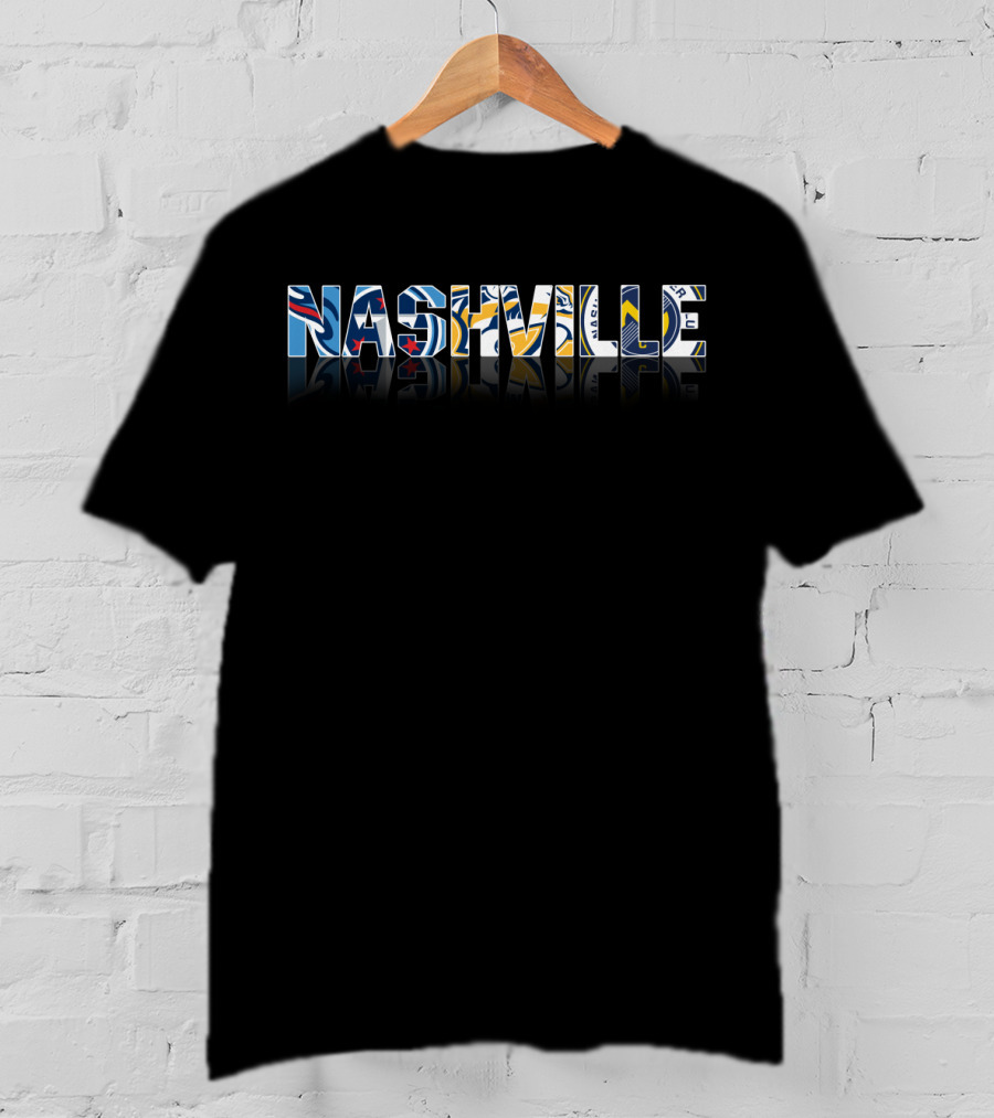 Nashville City Titans Predators Soccer Sports Icons T-Shirt