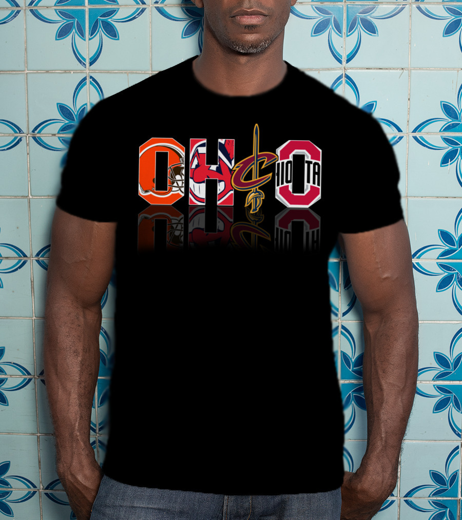 Ohio City Sports Team Logos Browns Indians Cavaliers Buckeyes T-Shirt