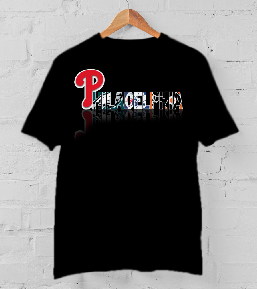 Philadelphia Sports Teams Logo Reflection T-Shirt