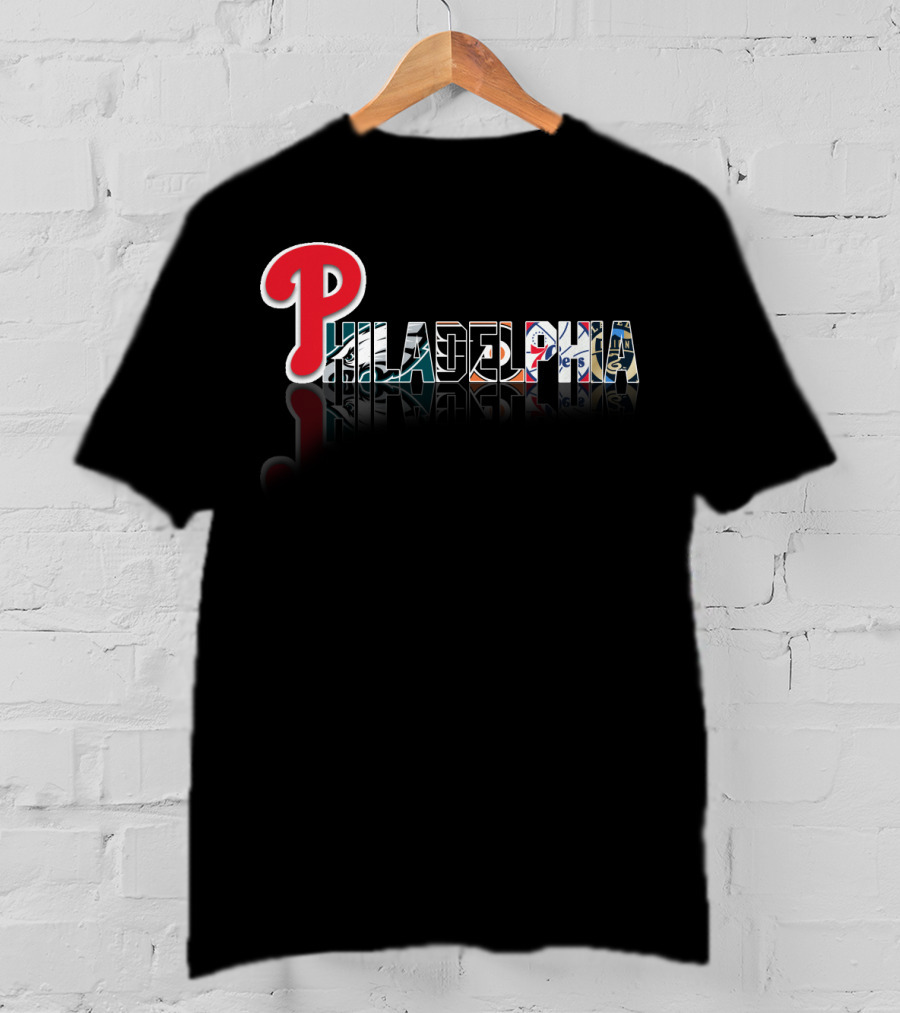 Philadelphia Phillies Eagles Flyers Sixers City Icons T-Shirt