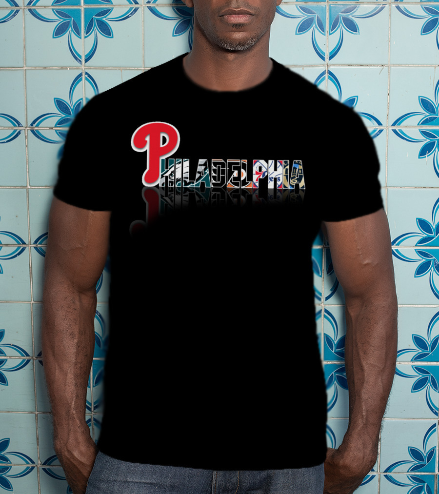Philadelphia Phillies Eagles Flyers Sixers City Icons T-Shirt
