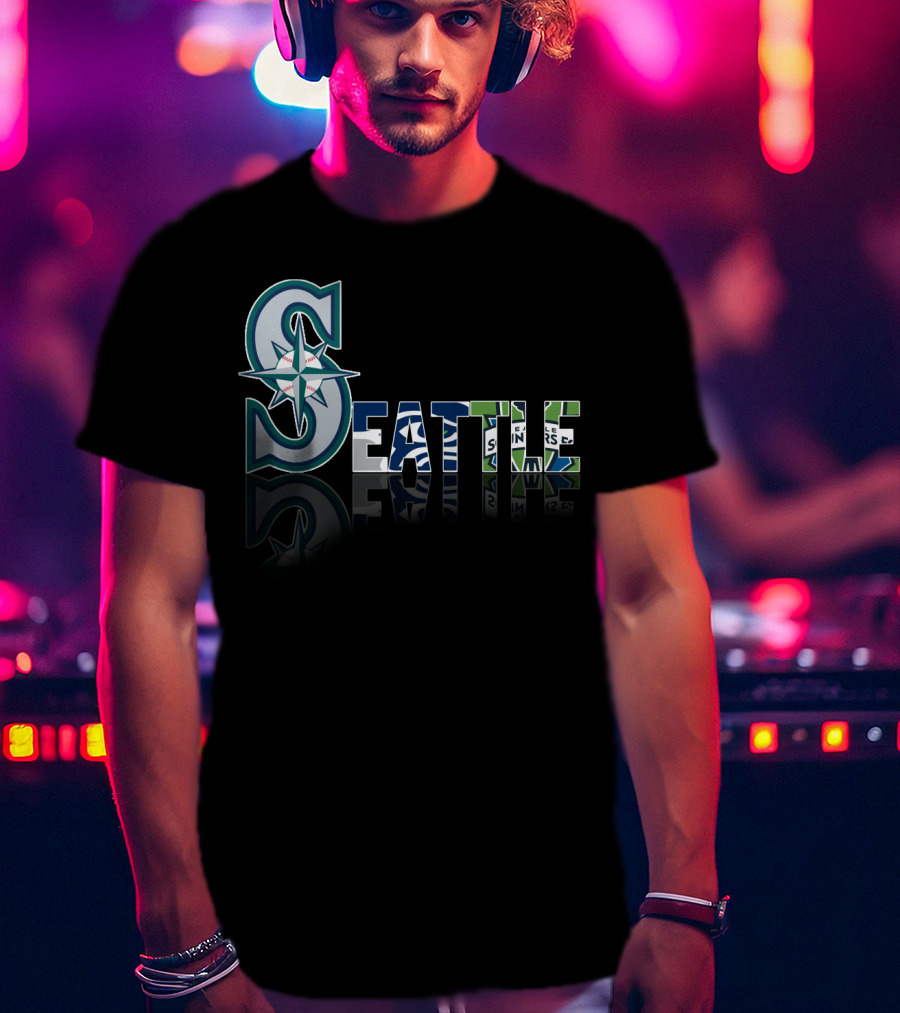 Seattle Mariners Seahawks Sounders City T-Shirt