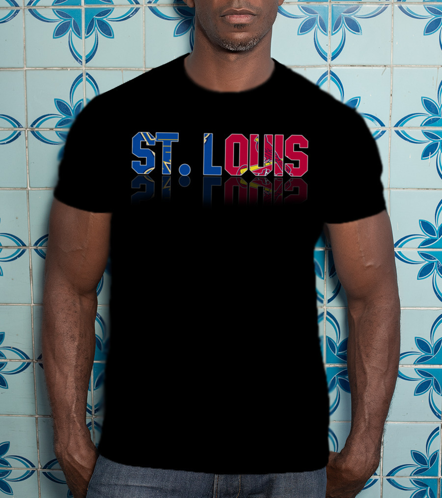 St. Louis Blues Cardinals NHL MLB Reflection T-Shirt