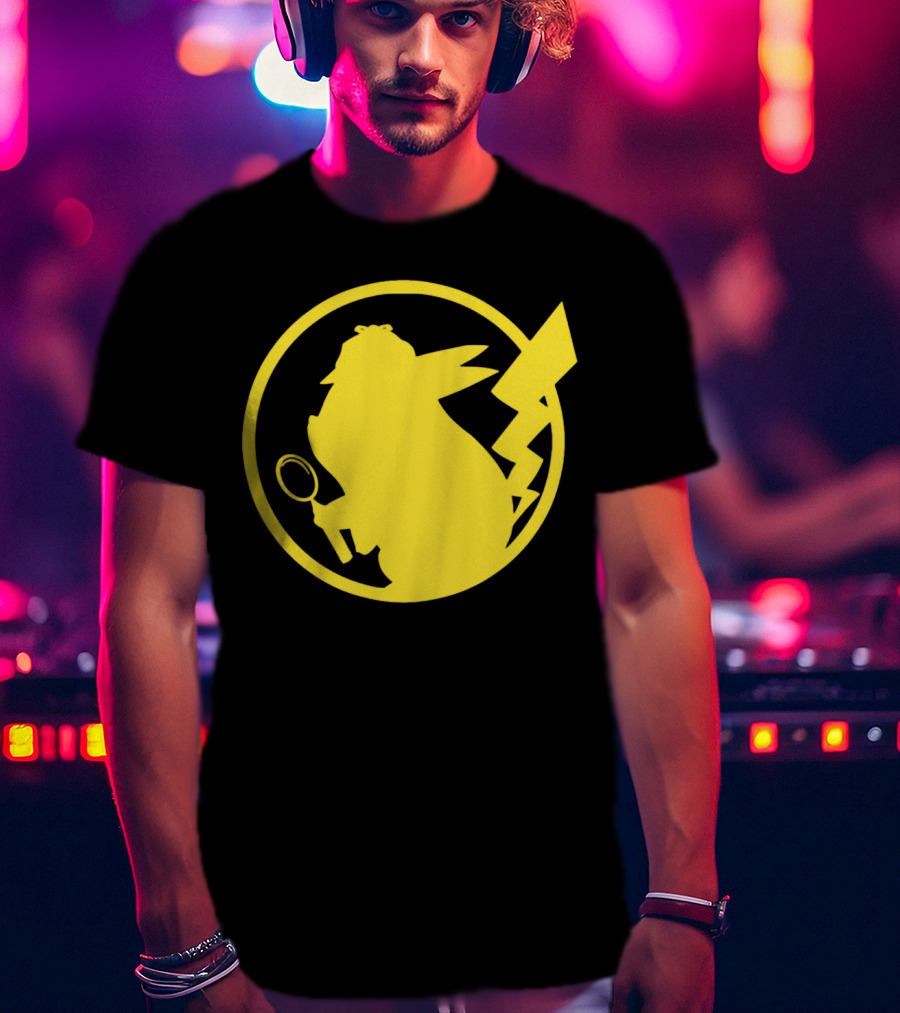 Pikachu Detective Silhouette Merchandise T-Shirt