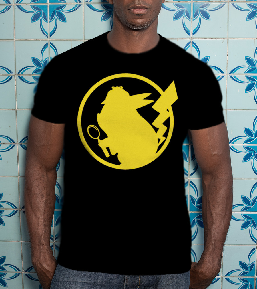 Pikachu Detective Silhouette Merchandise T-Shirt