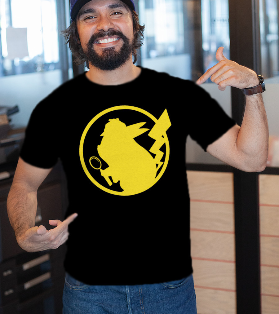 Pikachu Detective Silhouette Merchandise T-Shirt