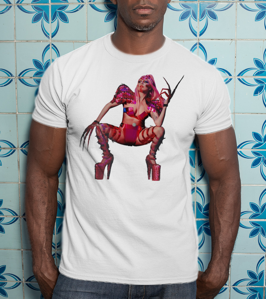 Chromatics Merch Futuristic Pink Costume And High Heels T-Shirt