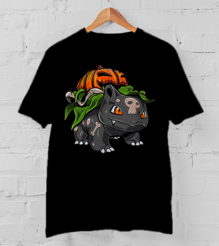 Pokemon Bulbasaur Halloween Pumpkin Fushigidane T-Shirt