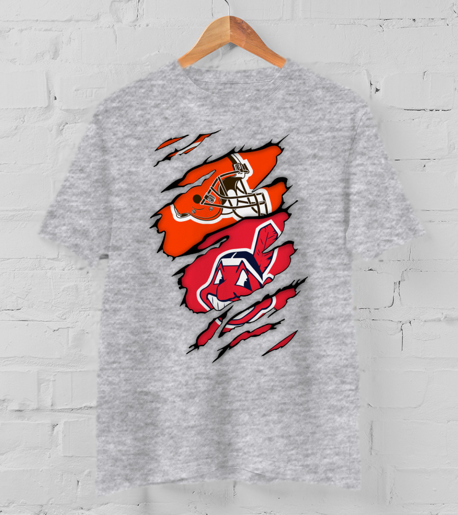 Miami Dolphins Miami Hurricanes Cleveland Browns Helmet Chief Wahoo T-Shirt