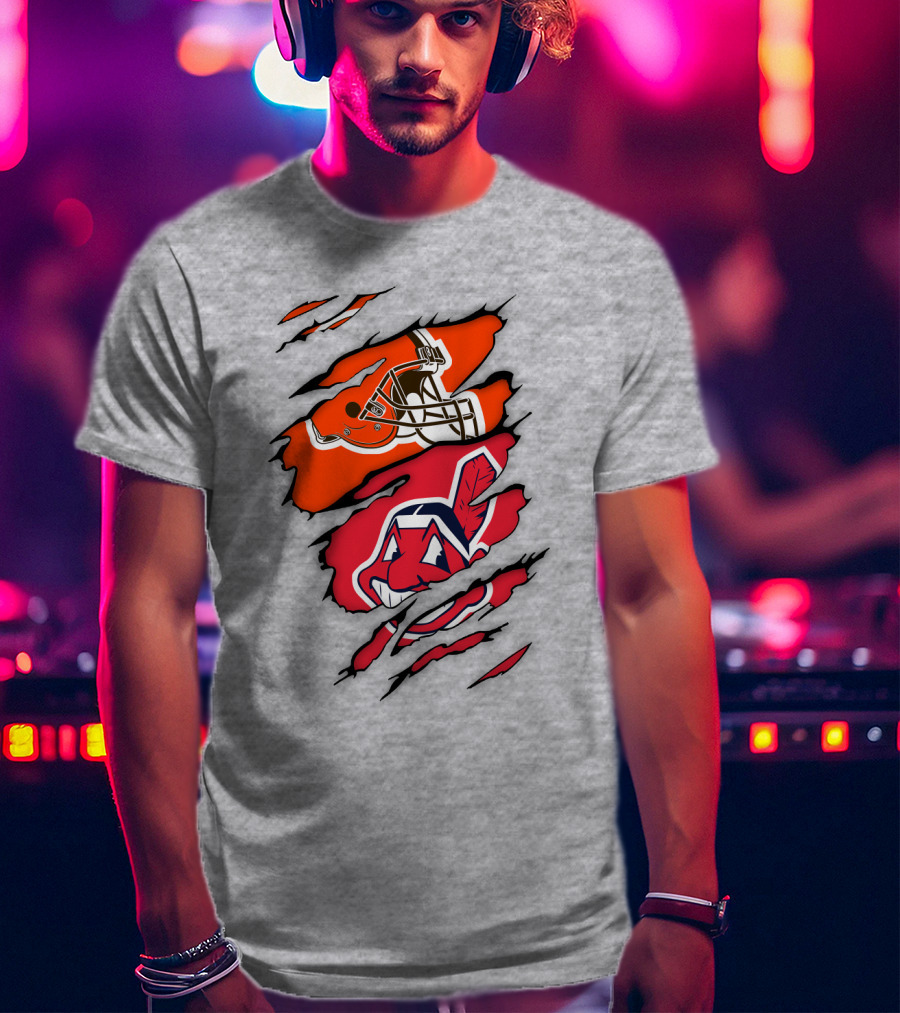 Miami Dolphins Miami Hurricanes Cleveland Browns Helmet Chief Wahoo T-Shirt