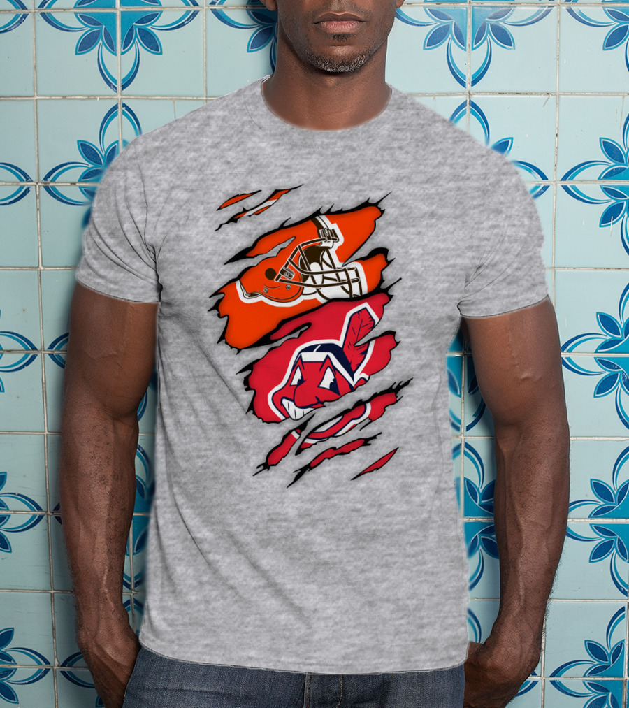 Miami Dolphins Miami Hurricanes Cleveland Browns Helmet Chief Wahoo T-Shirt