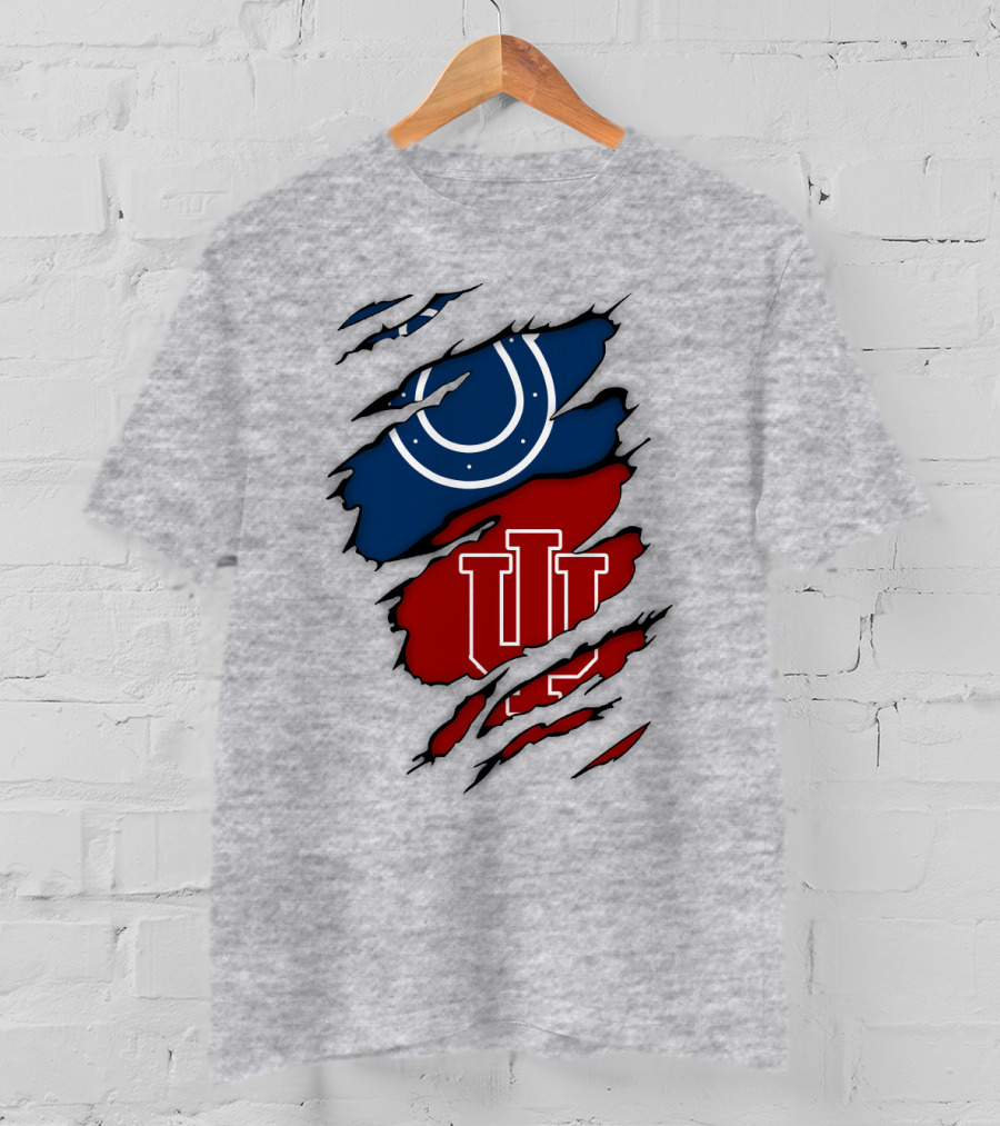 Indianapolis Colts Indiana Hoosiers Logo Mashup T-Shirt