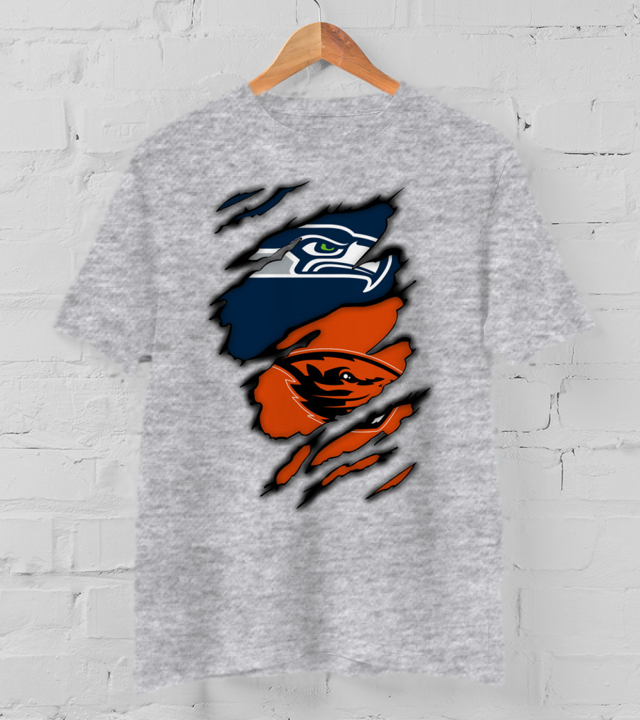 Seattle Seahawks Oregon State Beavers Claw T-Shirt