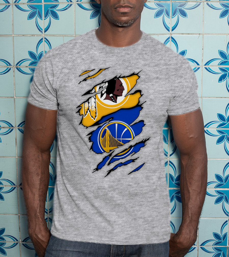 Washington Redskins Golden State Warriors Fusion T-Shirt