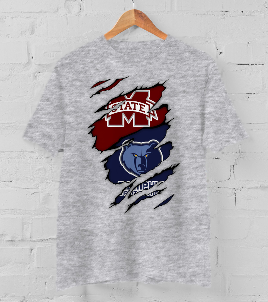 Memphis Grizzlies Mississippi State Bulldogs Rip T-Shirt