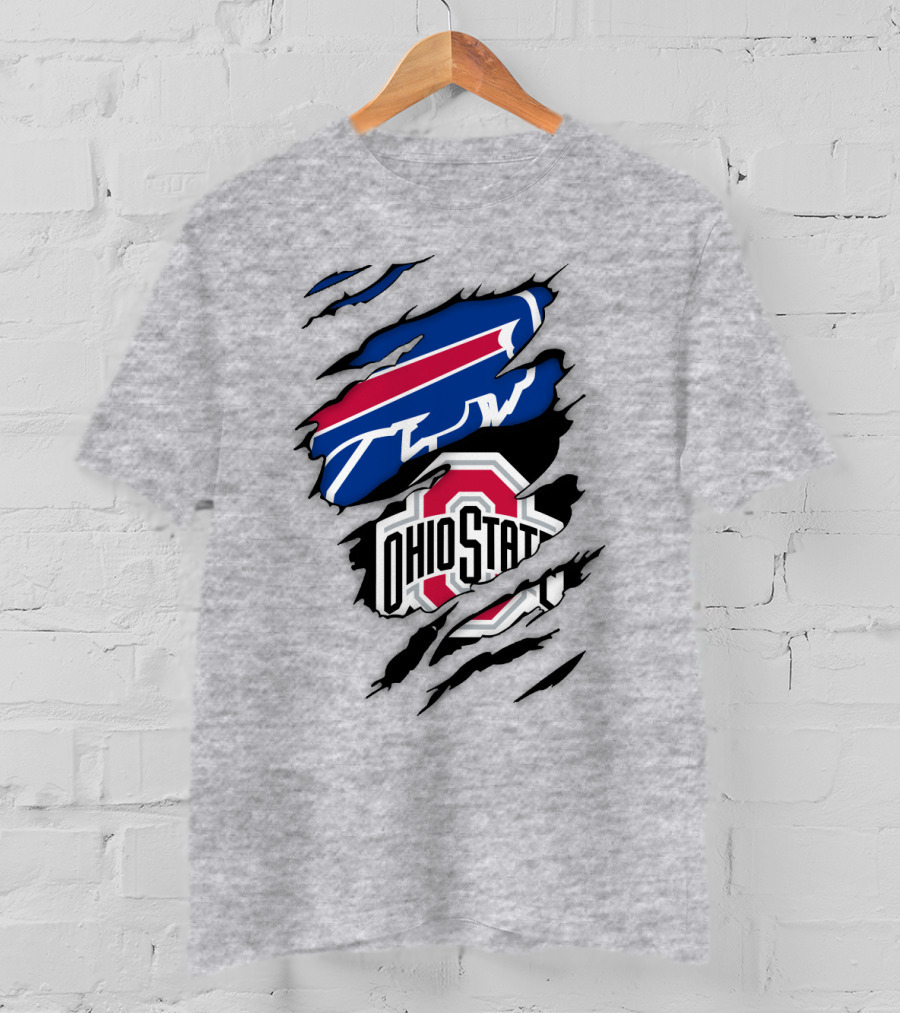 Buffalo Bills Ohio State Buckeye Logo Mashup T-Shirt