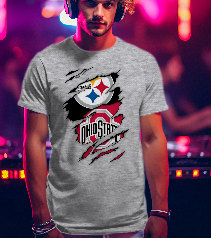 Ohio State Buckeyes Steelers Rip T-Shirt