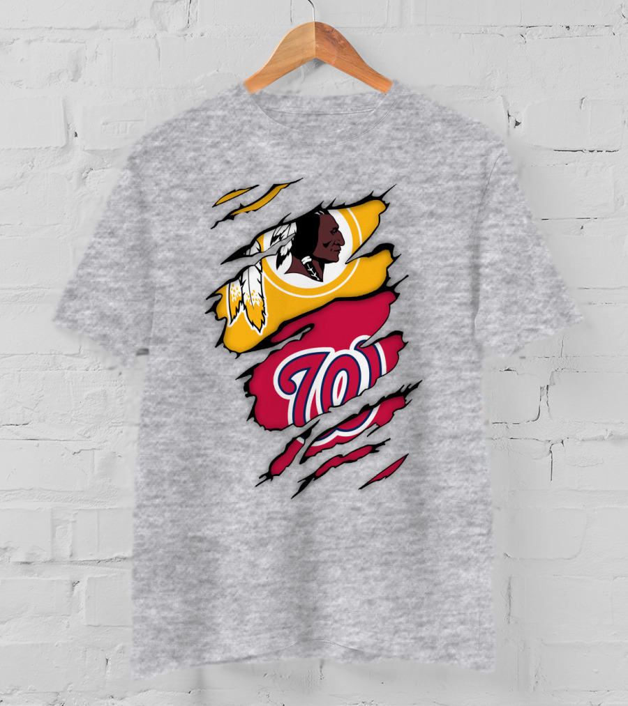 Washington Redskins Nationals Logo Mashup T-Shirt