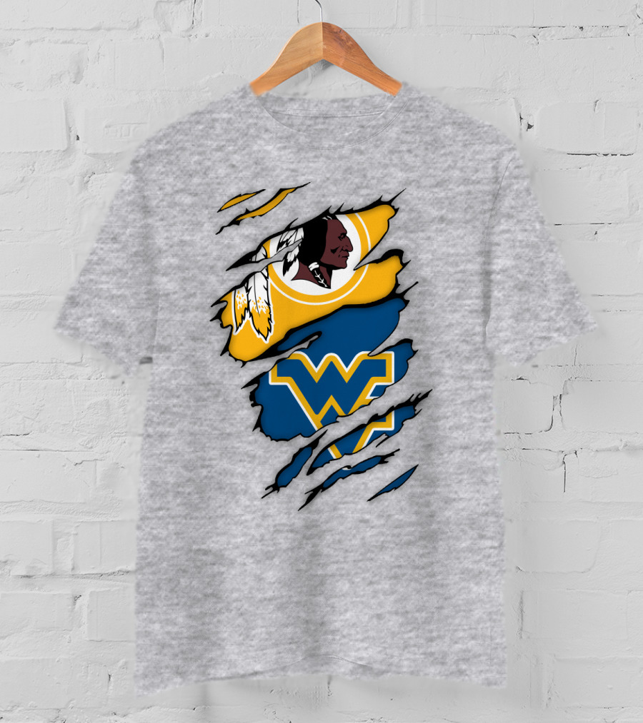 Washington Redskins Wv Mountaineers Collaboration T-Shirt