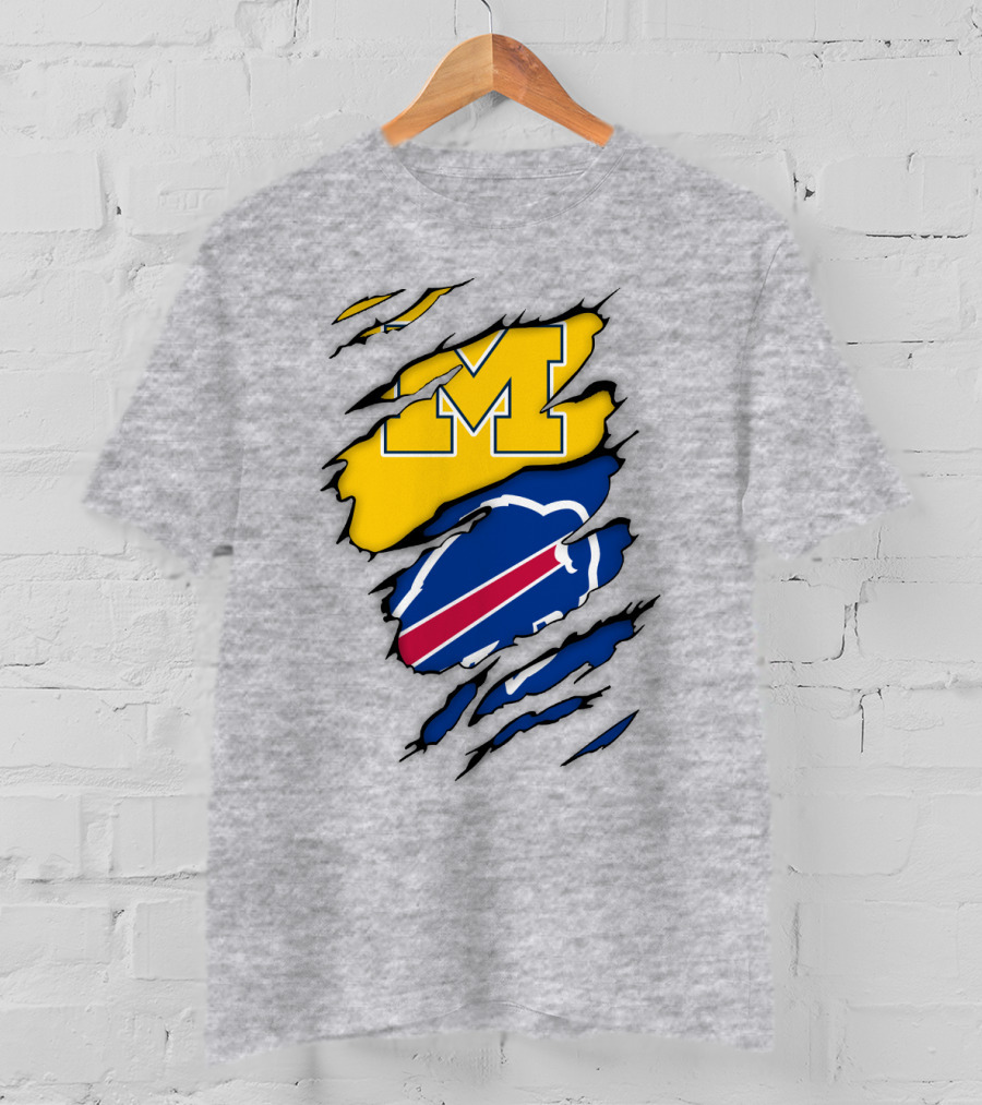 Buffalo Bills University Of Michigan Claw Rips T-Shirt